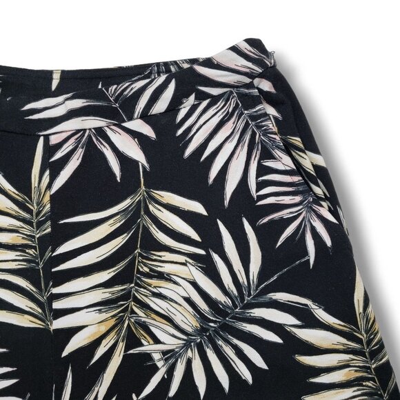 J Jill Wearever Collection Full Leg Cropped Pants Womens Large Palm Print - Picture 3 of 10